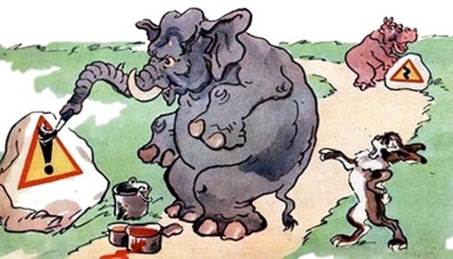 Два толстяка и заяц. Басни Михалкова