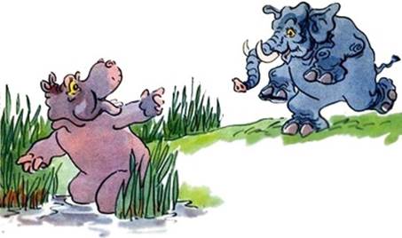 Два толстяка и заяц. Басни Михалкова