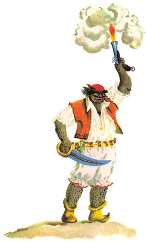 Бармалей. Он страшными глазами сверкает