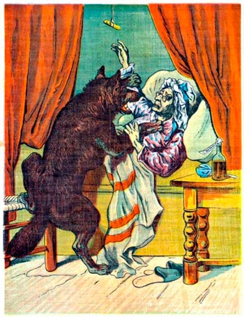 Красная шапочка. Волк проглотил бабушку