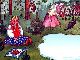 Баба-Яга и ягоды. Русские народные сказки