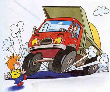 Про правила дорожного движения. Торопыжка на улице. - С. Волков