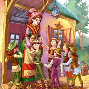 Мальчик с пальчик. Вернулись домой