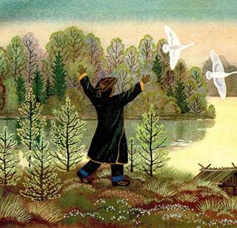 Девочка-лебедь. Сказка народов Севера.