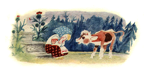 Бычок - чёрный бочок, белые копытца. Русские народные сказки