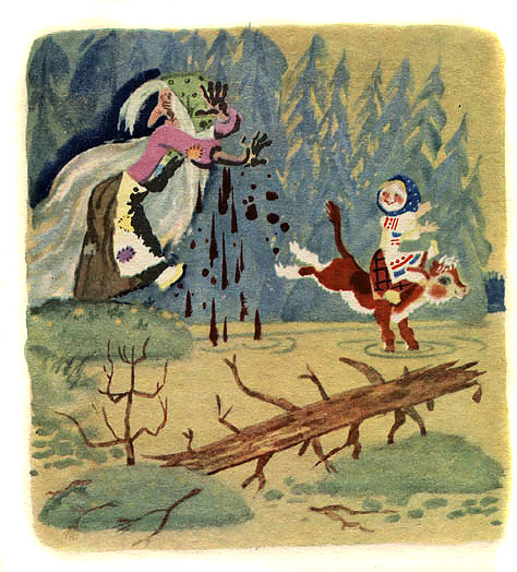 Бычок - чёрный бочок, белые копытца. Русские народные сказки