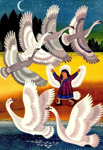 Девочка-лебедь. Сказка народов Севера.