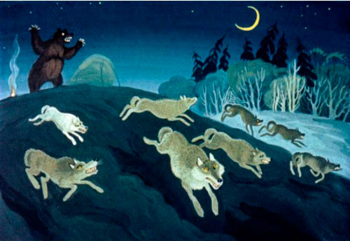 Перепугались они и давай наутек.