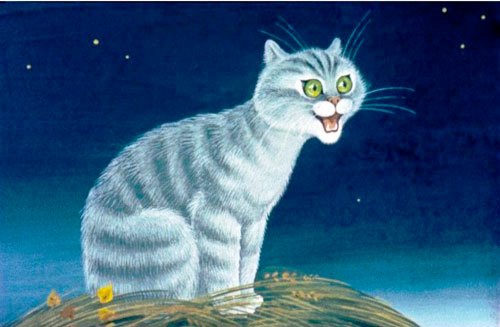 Кот - серый лоб такую речь повел 