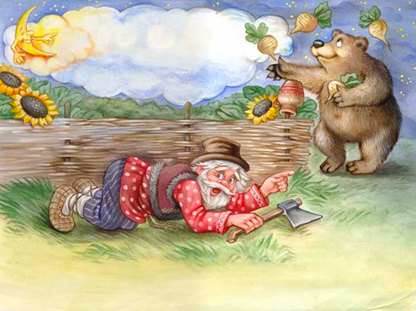 Русская народная сказка о животных. Медведь-липовая нога