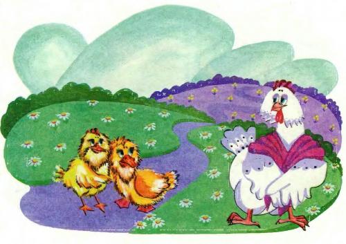 Как утенок с цыпленком подружился