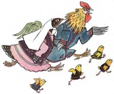 Башкирская сказка. Ястреб и петух