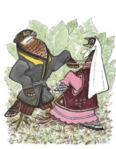 Башкирская сказка. Ястреб и петух