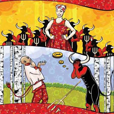 Русская народная сказка. Упрямая жена