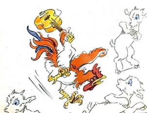 Петух тунеядец. Сказки Михалкова