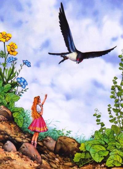 Дюймовочка. Ласточка улетает на юг