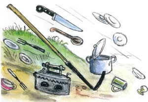 Федорино горе. Вот и чайник за кофейником бежит