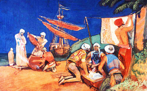 Все сошли на землю, чтобы отдохнуть от качки 