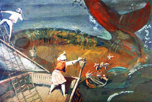 Спасайтесь! Это не остров, это огромная рыба! 