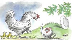 Федорино горе. курица бежала И посуду увидала: