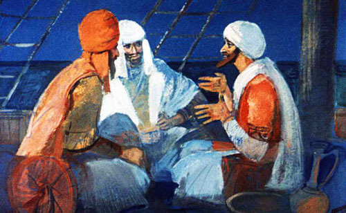 Синдбад поведал капитану о необычайном приключении 