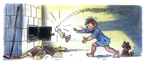 Мойдодыр. Я за свечку, Свечка — в печку