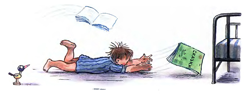 Мойдодыр. Я за книжку, Та — бежать