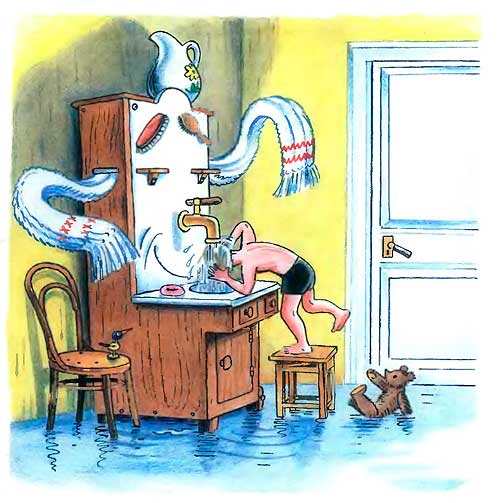 Мойдодыр. Прибежал я к умывальнику опять