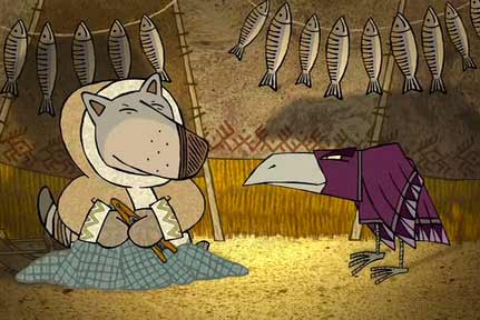 Ворон-обманщик. Старый ворон и медведь