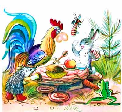 Петушок на мельнице муку мелет