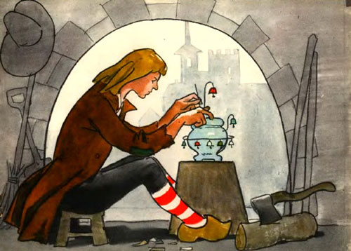 Сделал чудесный маленький горшочек. 