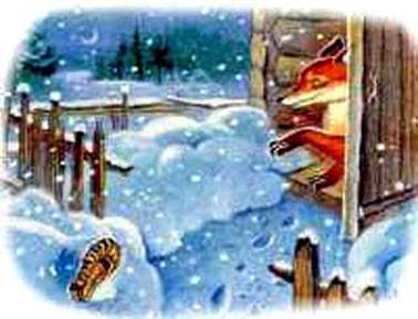 Русская народная сказка о животных. Лиса и лапоть