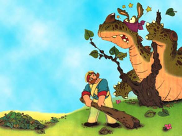 Солдат тем временем достал дубину и приложил его по макушке 