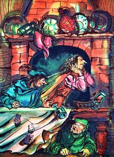 Бременские музыканты. Испугались разбойники