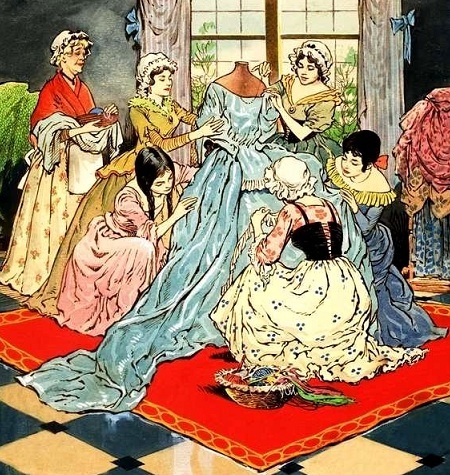 Шарль Перро. Ослиная шкура сказка. Мастерицы расшивали платья