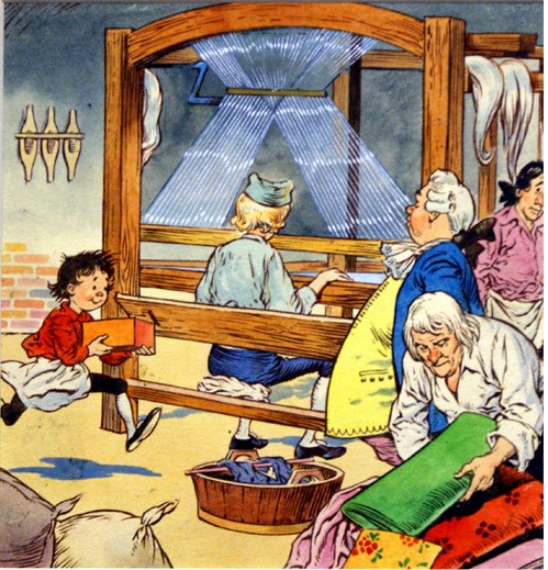 Шарль Перро. Ослиная шкура. Ткачи тут же принимались ткать золотую и серебряную ткани.