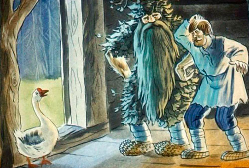 Появился опять гусь. Живой и целый. 