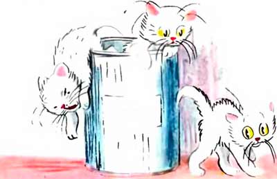 Три белых котёнка