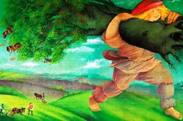 Сказка братьев Гримм. Молодой великан