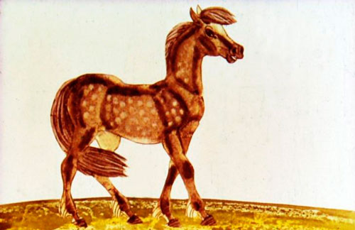 По обочине дороги неторопливо прохаживался Конь 