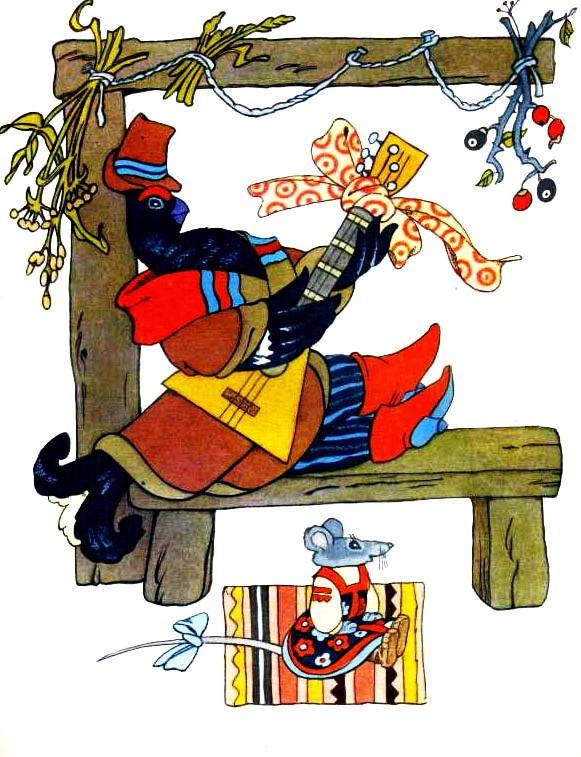 Рисунок - Курочка, мышка и тетерев читать