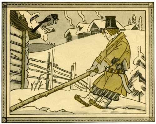 Рисунок - Шиш показывает барину нужду: Сказки о Шише — русская народная сказка Рисунок - Шиш показывает барину нужду: Сказки о Шише — русская народная сказка