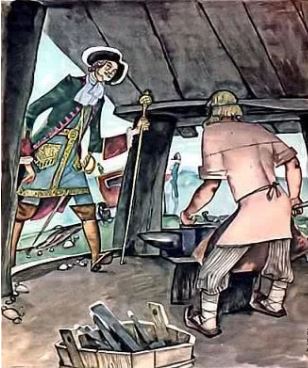 Петр Первый и кузнец