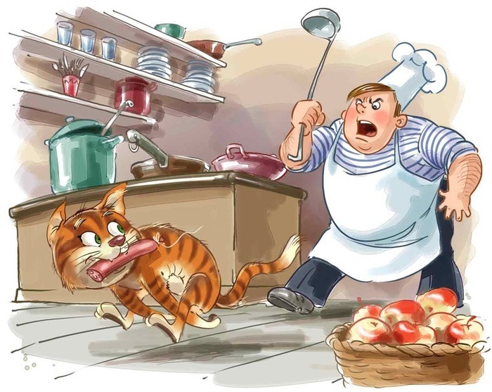 Слушать басню Крылова И. А. «Кот и повар»