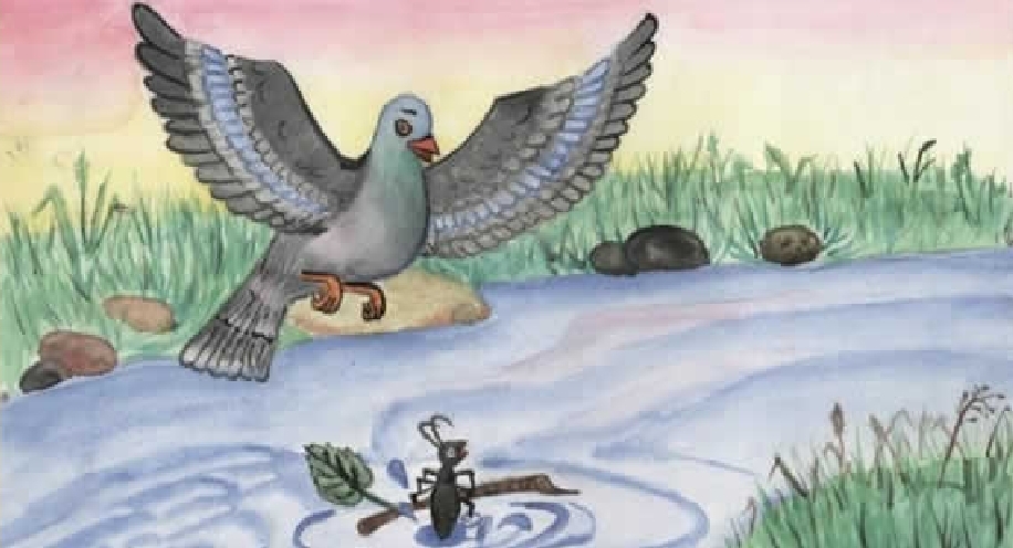 Слушать басню Толстого Л.Н «Муравей и голубка»