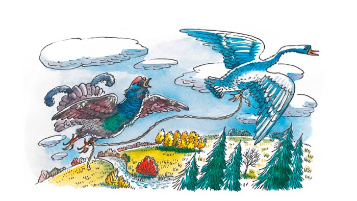 Слушать русскую народную сказку «Белые перышки»