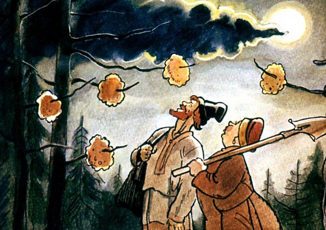 Слушать русскую народную сказку «Блинная туча»