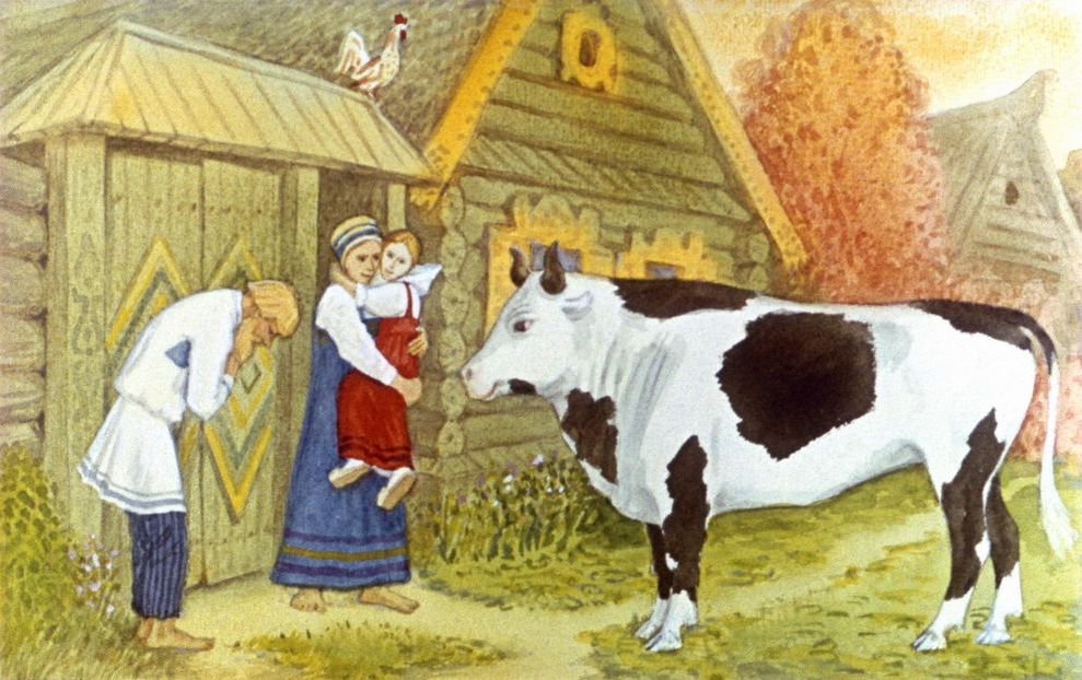 Слушать русскую народную сказку «Бычок-чёрный бочок, белые копытца»