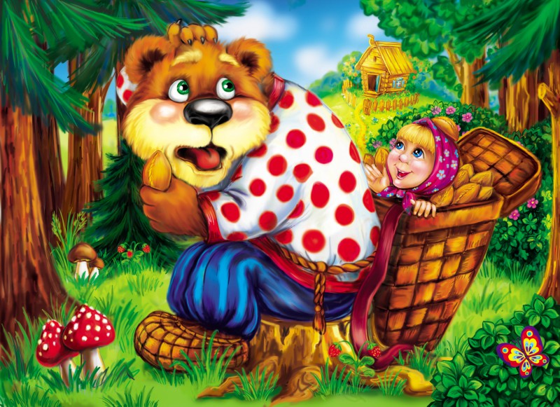 Слушать русскую народную сказку «Маша и медведь»