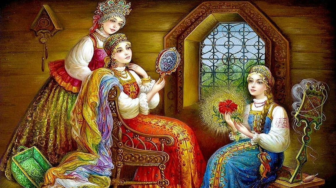 Слушать русскую народную сказку «О трёх царских дочерях»